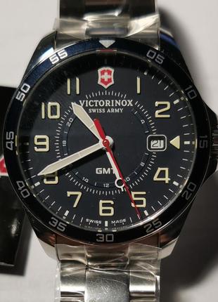 Нові швейцарські годинники victorinox swiss army fieldforce gmt/сапфір2 фото