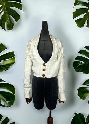 Бежевый кардиган на пуговицах из ангоры diesel