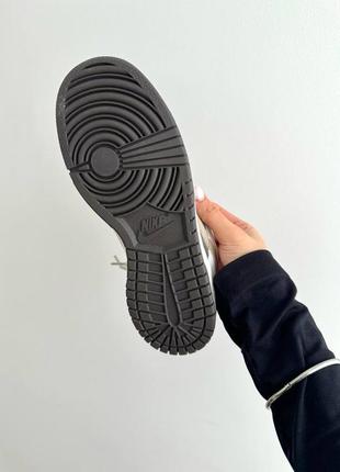 Классные женские кроссовки nike sb AIR teddy bear brown premium белые с коричневым8 фото
