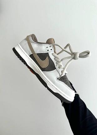 Классные женские кроссовки nike sb AIR teddy bear brown premium белые с коричневым6 фото