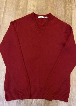 Пуловер свитер джемпер s из шерсти woolmark uniqlo