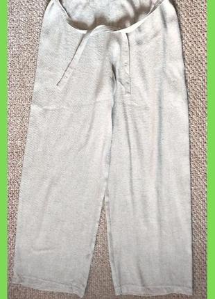 Летние льняные брюки лен штаны высокая посадка классика р.s, xs германия2 фото