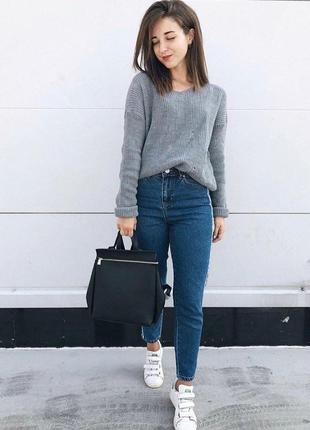 Мом-джинси з лампасами