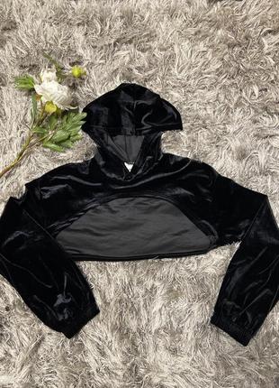 Топ бархатный болеро рукава  shein