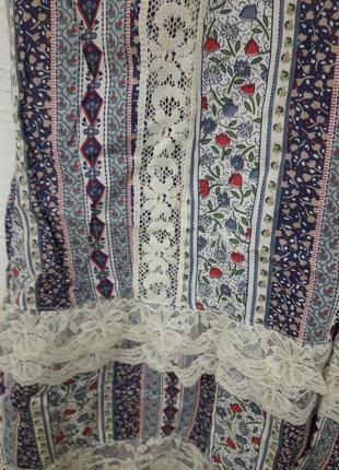 Платье из натурального хлопка с английским кружевом, винтажный сарафан от river island6 фото