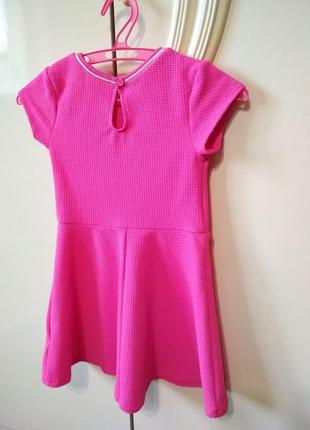 Малиновое повседневное платье для девочки 6-7 лет, young dimension2 фото