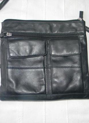 Женская кожаная сумка через плече visconti