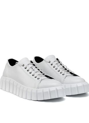 Кеды женские кожаные белые 877тz-а