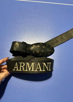 Винтажный кожаный ремень armani