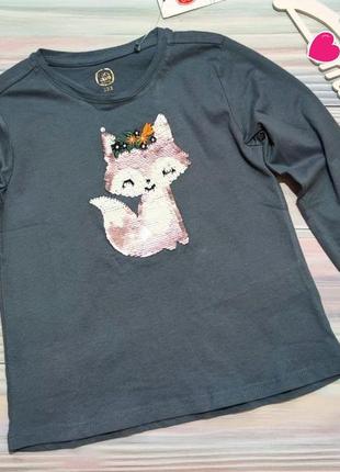 Серый реглан с лисичкой cool club р. 122