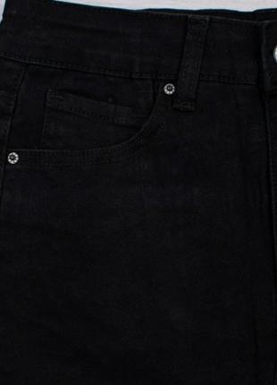 Стильная черная джинсовая юбка короткая мини2 фото