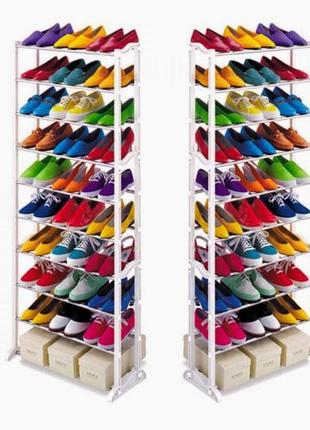 Полиця для взуття на 30 пар amazing shoe rack salemarket1 фото