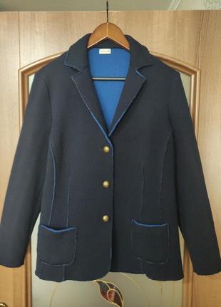 Шерстяной трикотажный пиджак / жакет atelier (70% шерсть)