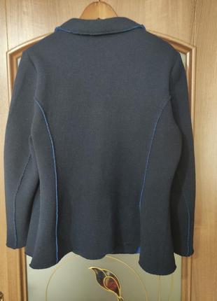 Шерстяной трикотажный пиджак / жакет atelier (70% шерсть)2 фото