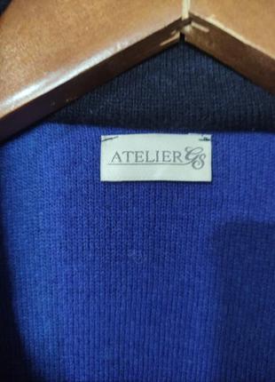 Шерстяной трикотажный пиджак / жакет atelier (70% шерсть)3 фото