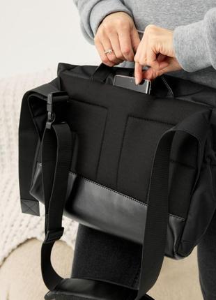 Женская сумка для ноутбука черная8 фото