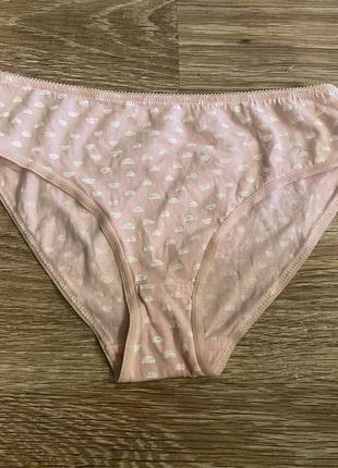 Шикарні, трусики, котонові, в ніжно рожевому, кольорі, з гарним принтом, на дівчинку 12-13 років, від бренду: f&f 🫶