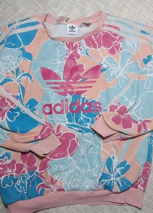 Толстовка adidas. толстовка  дитяча  10-11 років adidas originals

. світшот в квітковий принт adidas. толстовка adidas.