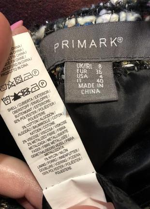 Спідниця твідова з люрексом primark р.88 фото