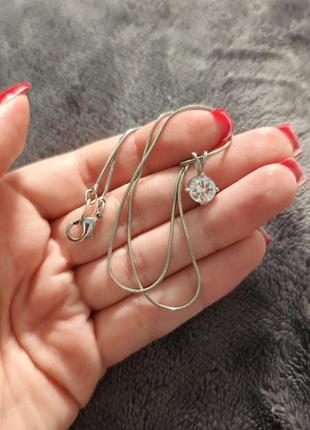 Вінтажна підвіска ланцюжок avon з камінчиком