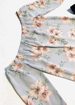 Легкое летнее платье в цветы цветочный принт2 фото