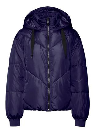 Куртка на синтепоні в темному насиченому синьому кольорі від данського бренду vero moda8 фото