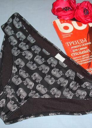 Низ від роздільного купальника трусики плавки розмір 40 / 6 158 см 11-12 років чорні сірі