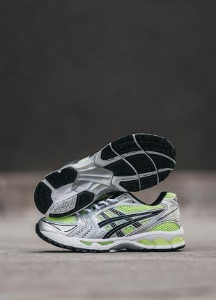 Мужские кроссовки asics gel-kayano 14 green silver 40-42-436 фото