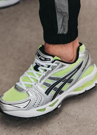 Мужские кроссовки asics gel-kayano 14 green silver 40-42-439 фото