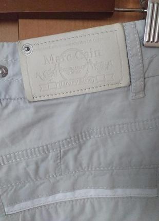 Marc cain n3 брюки женские укороченные светло серые хлопковые с эластаном4 фото