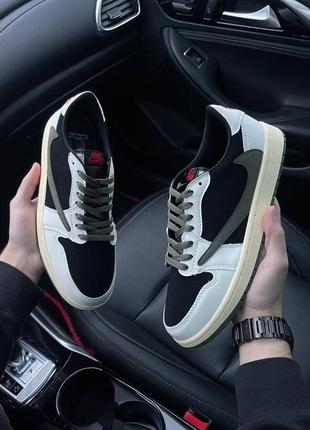 Кросівки nike air jordan 1 low “olive” travis scott