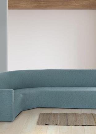 Жаккардовый чехол на угловой диван kayra kora без юбки3 фото