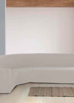 Жаккардовый чехол на угловой диван kayra kora без юбки8 фото