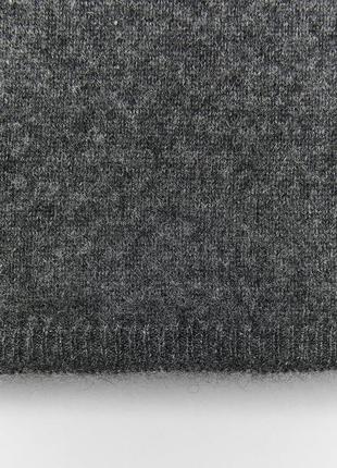 Кашемировый шарф zara серого цвета3 фото