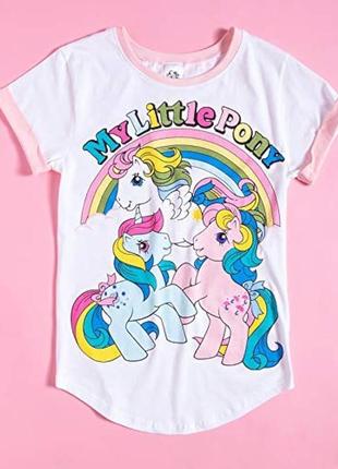 Удлиненная футболка / туника My little pony персонажи хлопок