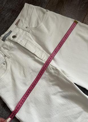 Широкі білі штани, джинси з розрізами, висока посадка,6 фото