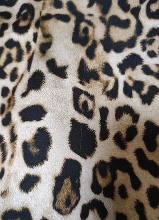Коротка атласна леопардова юбка спідниця міні5 фото