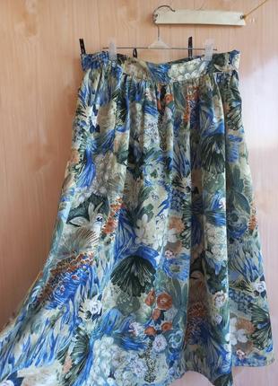 Винтажная юбка в принт цветы c&amp;a4 фото