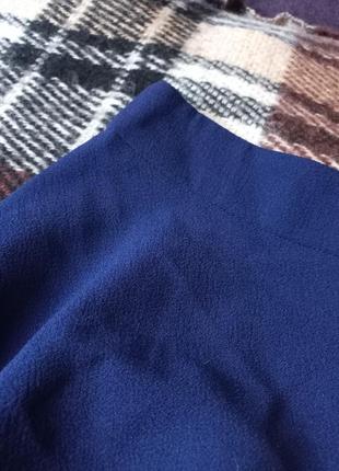 Расклешенная мини юбка юбка скейтер полусолнце синяя3 фото