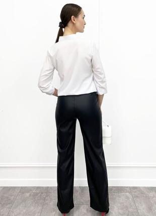Прямые кожаные брюки женские "bono5 фото