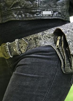 Кожаная сумка на пояс2 фото