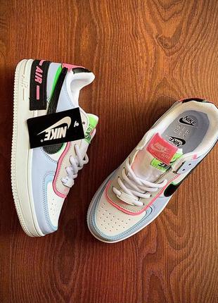 Кроссовки женские nike air force 1 shadow violet &amp; black &amp; pink