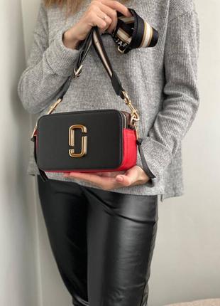 Сумка marc jacobs black red6 фото