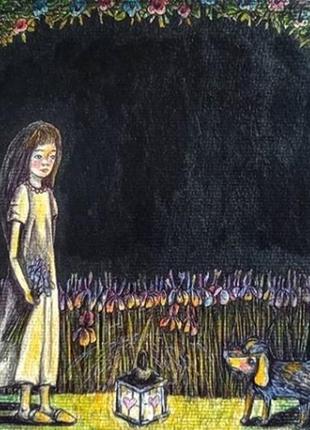 Иллюстрация “ночные ирисы для мамы”