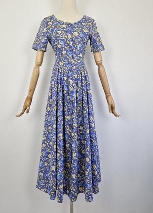Laura ashley винтажное платье миди 90-х с цветочным принтом2 фото