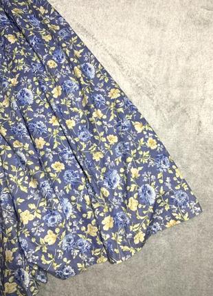 Laura ashley винтажное платье миди 90-х с цветочным принтом5 фото