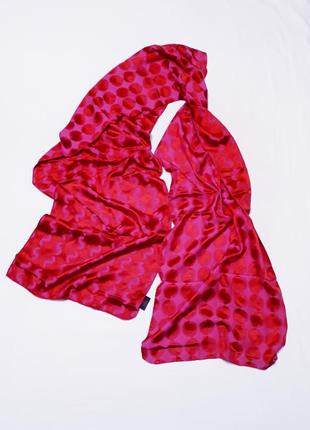 🎁 большой шелковый шарф цвета фуксии2 фото