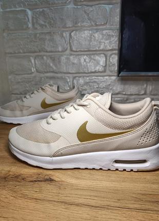 Жіночі бежеві легкі спортивні кросівки найк nike air max thea4 фото