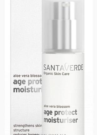 Santa verde aloe vera blossom age protect moisturiser - антивозрастной крем для лица на основе цветов алое вера1 фото