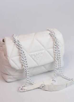 Prada nappa spectrum white/женская сумочка/женская сумка/женская сумка2 фото